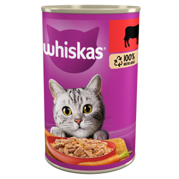 Whiskas w sosie z wołowiną Karma pełnoporcjowa 400 g