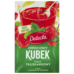 Delecta Owocowy kubek Kisiel o smaku truskawkowym 30 g