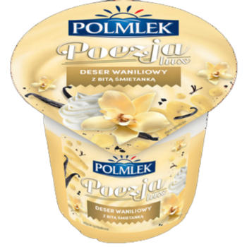 Polmlek Poezja Deser mleczny Lux waniliowy z bitą śmietanką waniliową 180 g