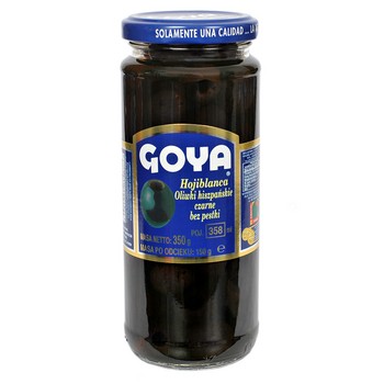 Goya oliwki hiszpańskie czarne bez pestek 358 ml