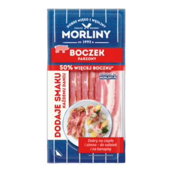 Boczek Wędzony Parzony Plastry 150 G Morliny