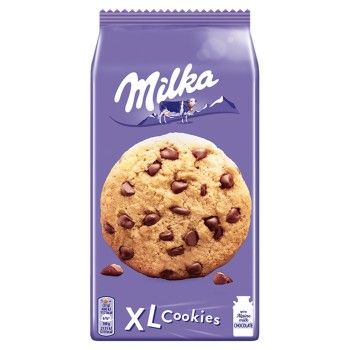 Milka XL Cookies Choco Ciastka z kawałkami czekolady mlecznej z mleka alpejskiego 184 g