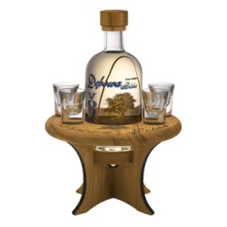 ' Wódka Dębowa Polska 40% 700 ml + stolik dębowy + 4 kieliszki