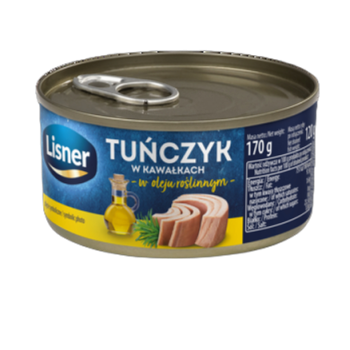 Lisner Tuńczyk w kawałkach w oleju roślinnym 170 g