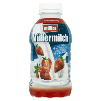 Müller Müllermilch truskawkowy Napój mleczny 400 g