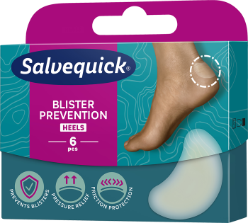 Salvequick Foot Care Medium Plastry na pęcherze i otarcia 6 sztuk