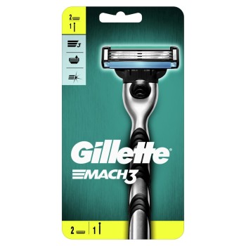 Gillette Mach3 Maszynka do golenia z 2 wymiennymi ostrzami