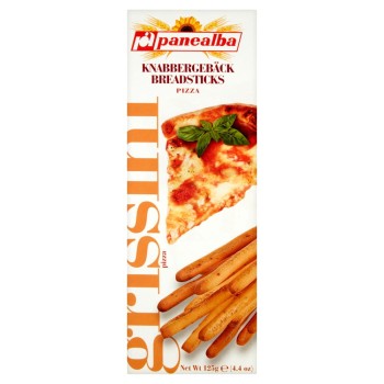 Panealba Grissini Paluszki chlebowe o smaku pizzy 125 g (2 x 62,5 g)