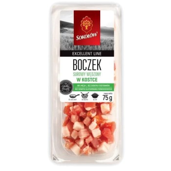 Sokołów Boczek Surowy Wędzony W Kostce 75 g