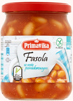 Primavika Fasola w sosie pomidorowym 440 g