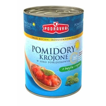 Pomidory Krojone Z Bazylią I Oregano Podravka 400G