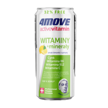 4Move Active Vitamin Witalność Napój gazowany smak limonki i cytryny 330 ml