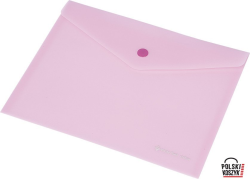 Teczka kopertowa A5 FOKUS  przezroczysta różowa 0410-0036-13 Panta Plast