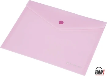 Teczka kopertowa A5 FOKUS  przezroczysta różowa 0410-0036-13 Panta Plast