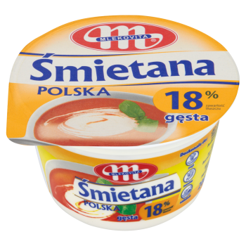 Mlekovita Śmietana Polska gęsta 18% 200 g