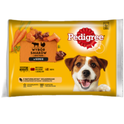 Pedigree Adult Wołowina , Jagnięcina/Indyk, Marchewka 4X100G