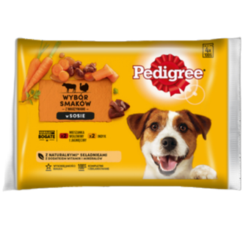Pedigree Adult Wołowina , Jagnięcina/Indyk, Marchewka 4X100G