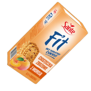 Sante Fit Ciasteczka zbożowe z morelą 300 g (6 x 50 g)