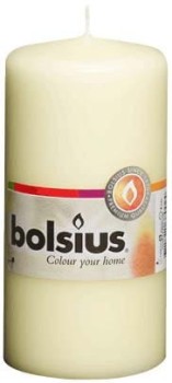 Świeca pieńkowa zapachowa Bolsius Aromatic 120/60 mm - Kremowa