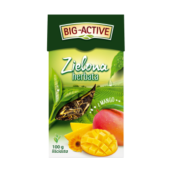 Big-Active Zielona herbata liściasta z mango 100 g