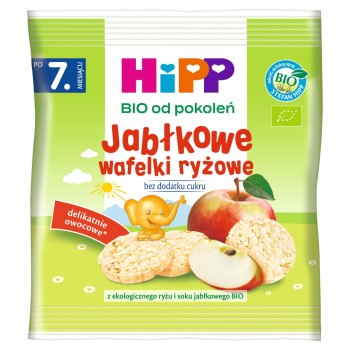HiPP BIO Jabłkowe wafelki ryżowe po 7. miesiącu 30 g