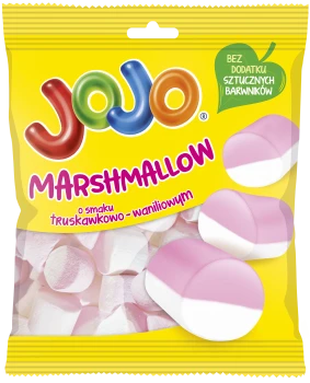 Jojo Marshmallow Pianki o smaku truskawkowo-waniliowym 86 g
