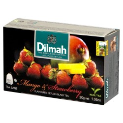 Dilmah Cejlońska czarna herbata z aromatem mango i truskawki 30 g (20 torebek)