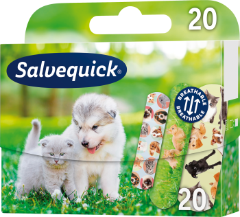 Salvequick oddychający plaster dla dzieci Animal Planet odporny na wodę i bród 1 op. 20 sztuk