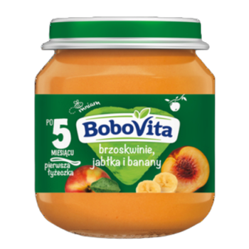 BoboVita Jabłka banany i brzoskwinie po 5 miesiącu 125 g