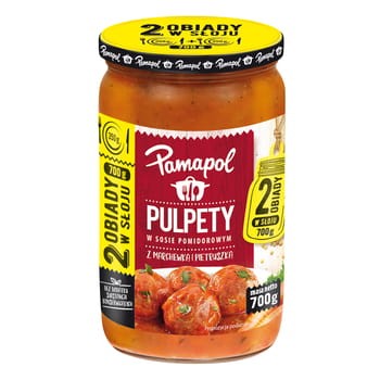 Pulpety W Sosie Pomidorowym Z Marchewką I Pietruszką 700G - Dwa Obiady W Słoju Pamapol