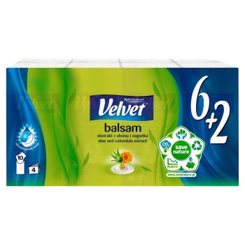 Velvet Balsam Chusteczki higieniczne 6 x 9 sztuk