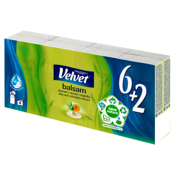 Velvet Balsam Chusteczki higieniczne 6 x 9 sztuk