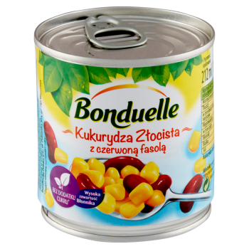Bonduelle Kukurydza Złocista z czerwoną fasolą 170g