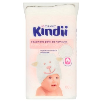 Cleanic Kindii Baby Sensitive Płatki dla niemowląt 60 sztuk