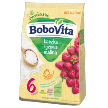 BoboVita Kaszka ryżowa o smaku malinowym po 4 miesiącu 180 g