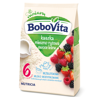 BoboVita Kaszka mleczno-ryżowa o smaku owoców leśnych po 6 miesiącu 230 g