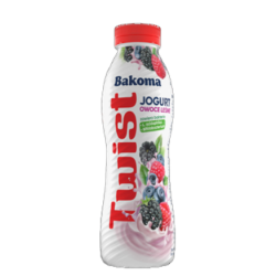 Bakoma Twist Jogurt z owocami leśnymi 380 g