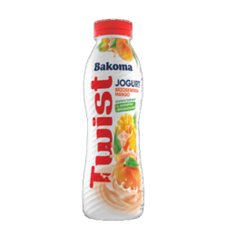 Bakoma Twist Jogurt brzoskwinia-mango 380 g