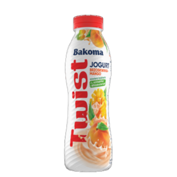 Bakoma Twist Jogurt brzoskwinia-mango 380 g