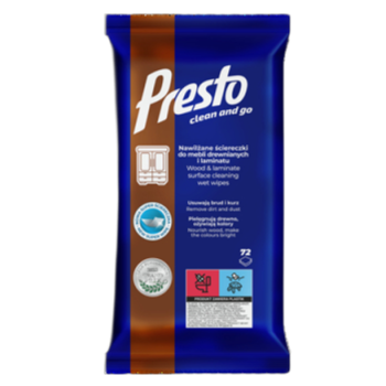 Ściereczki do mebli drewnianych Presto Clean 72 szt