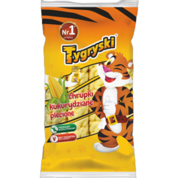 Tygryski Chrupki Kukurydziane Plecione 70G
