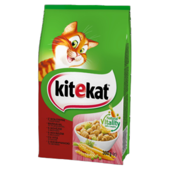 Kitekat z wołowiną i warzywami Karma pełnoporcjowa 300 g
