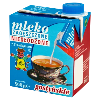 SM Gostyń Mleko gostyńskie zagęszczone niesłodzone 7,5% 500 g