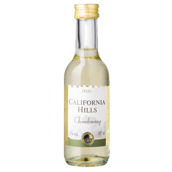 'California Hills Chardonnay Wino Białe, Półwytrawne 187 Ml