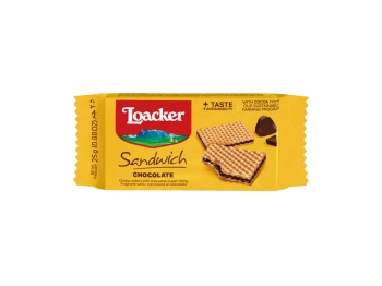 Loacker Chrupiące wafle przekładane kremem czekoladowym 25 g
