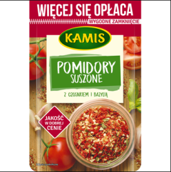 Kamis Family pomidory suszone z czosnkiem i bazylią 50 g