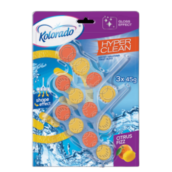 Kolorado Hyper Clean kostka do WC Cytrusowa 3X45 g