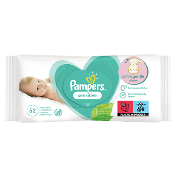 Pampers Sensitive chusteczki pielęgnacyjne 52 szt.