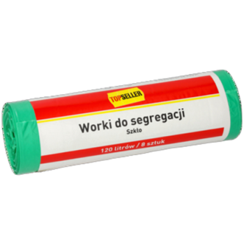 Topseller worki do segregacji śmieci zielone 120 l (8 szt.)