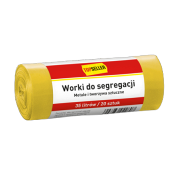 Topseller worki do segregacji śmieci żółte 35 l (20 szt.)